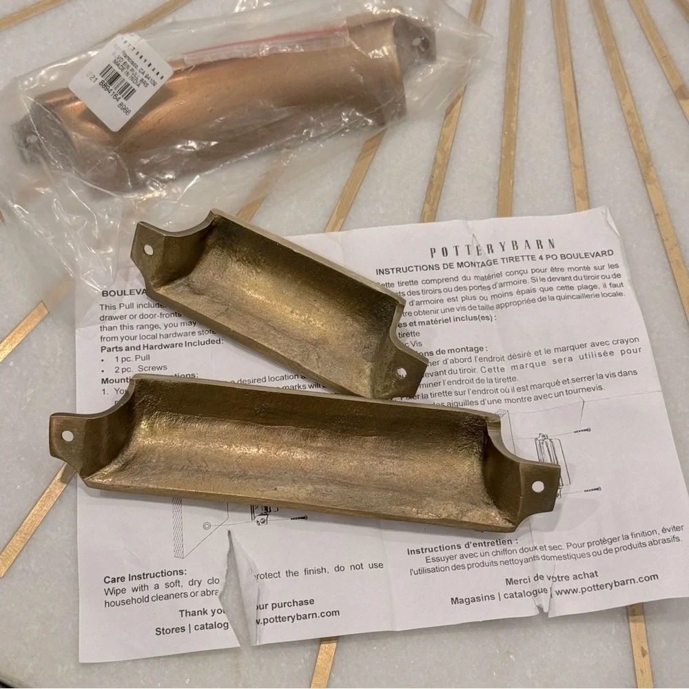 Pottery Barn Brass BLVD Drawer 1/ Pull( price for each one )